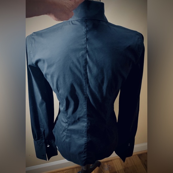 Armani Collezioni US6 Killer Vintage/Blk Top button pullover side-zip 🤩 blouse - Picture 4 of 16